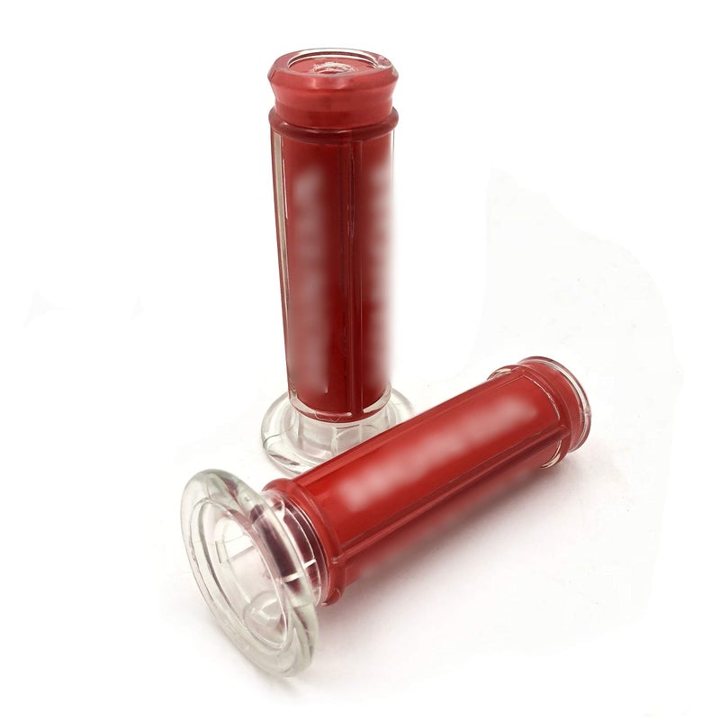 XKMT-Sport Bike Dirt Bike Grips Gel Red Replacement Compatible With APRILLA BMW DUCATI TRIUMPHYAMAHA KAWASAKI SUZUKI Polaris Offroad DIRT BIKE(7/8" LEFT 1" RIGHT) [B017QV929K] - Image 4